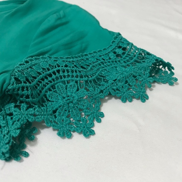 TURQUOISE CROCHET LACE DRESS - Picture 5 of 6